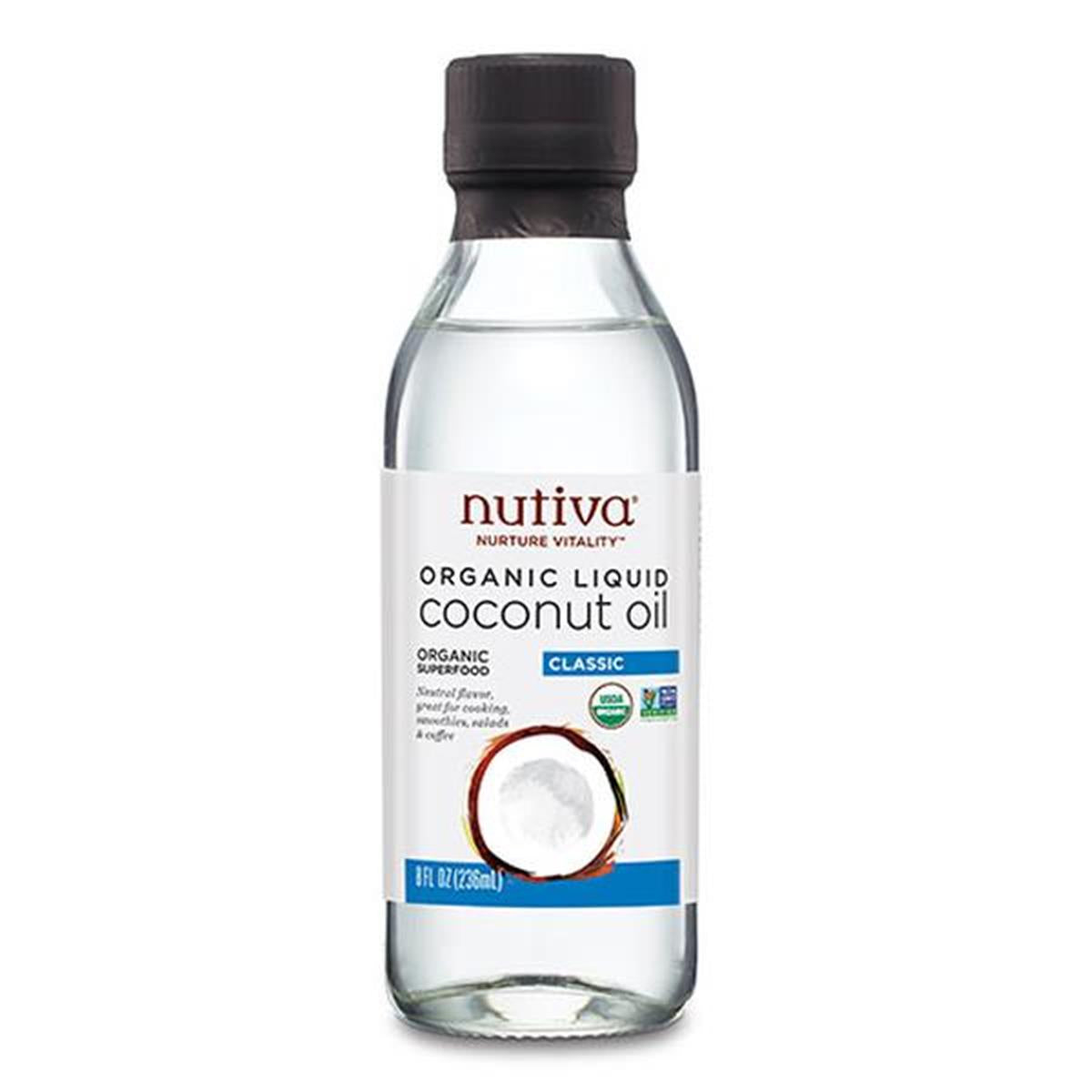 2297 Nutiva 8 fl oz Organic Classic Liquid Coconut Oil