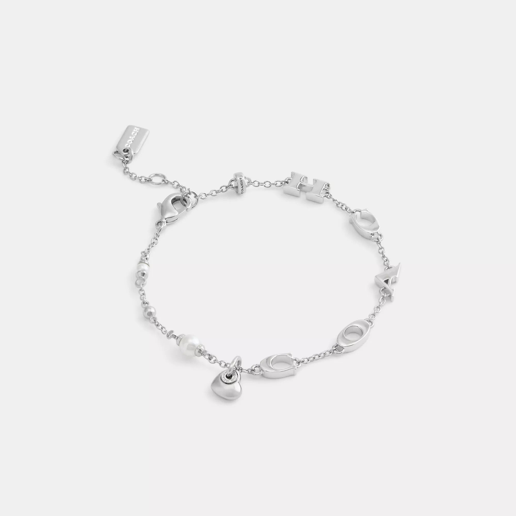 2037 Coach Outlet Open Circle Heart Linear Bracelet