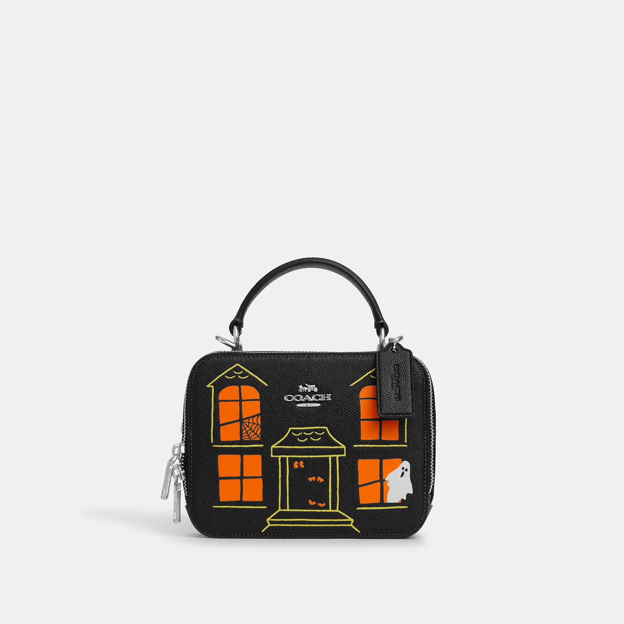 2037 Coach Outlet Box Crossbody With Halloween Haunted House