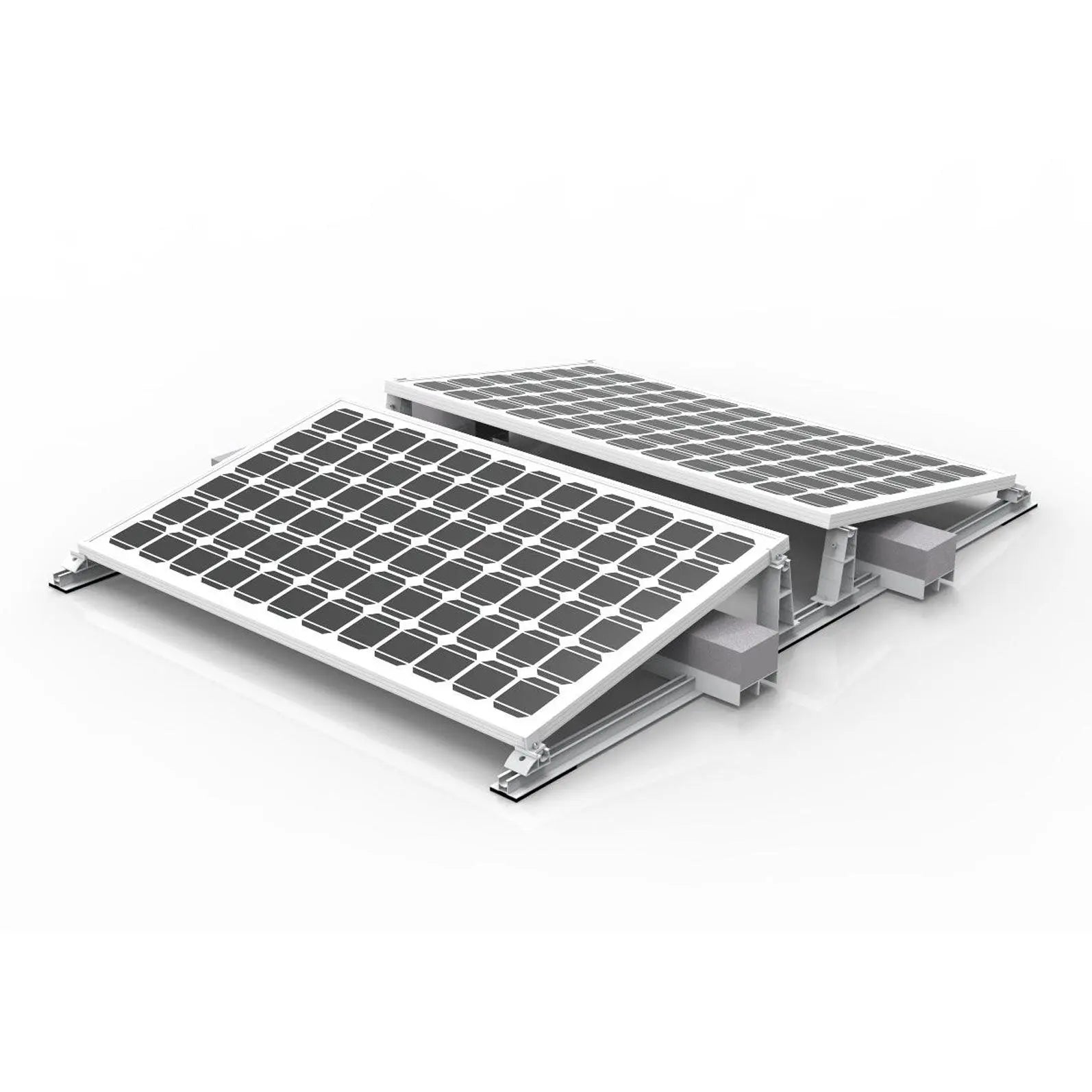 VOLTACON Easy Plan Solar Panel Mounting With Ballast For Flat Roof. 10 Degrees Inclination Angle.