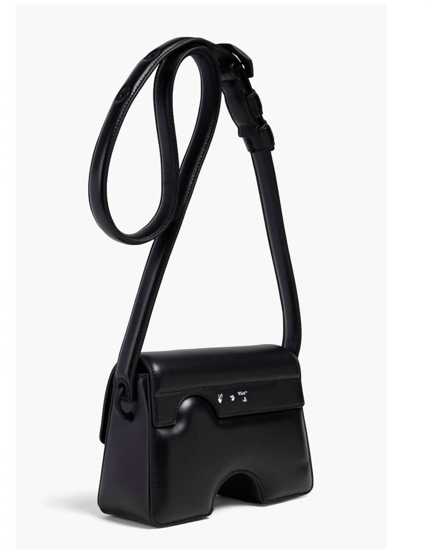 2244 Burrow Cut Out Printed Shoulder Bag In Black