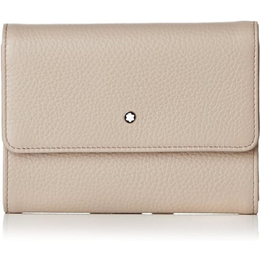 2818 Montblanc Meisterstück 6cc Soft Grain Beige Leather Flap Wallet 111219