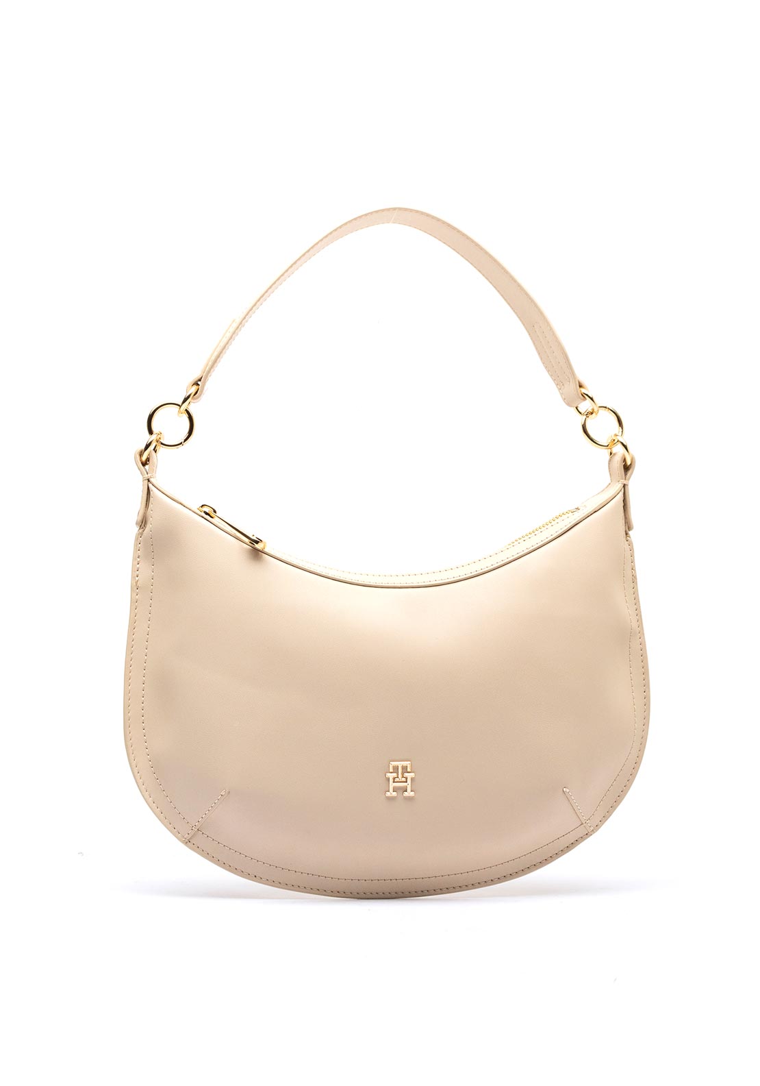 Tommy Hilfiger Chic Monogram Hobo Shoulder Bag  Classic Beige