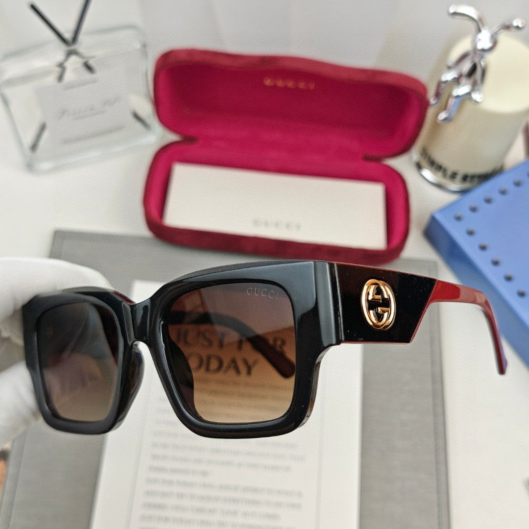 GUCCI SUNGLASSES SQUARE FRAME SUNGLASSES 69101 IN ACETATE