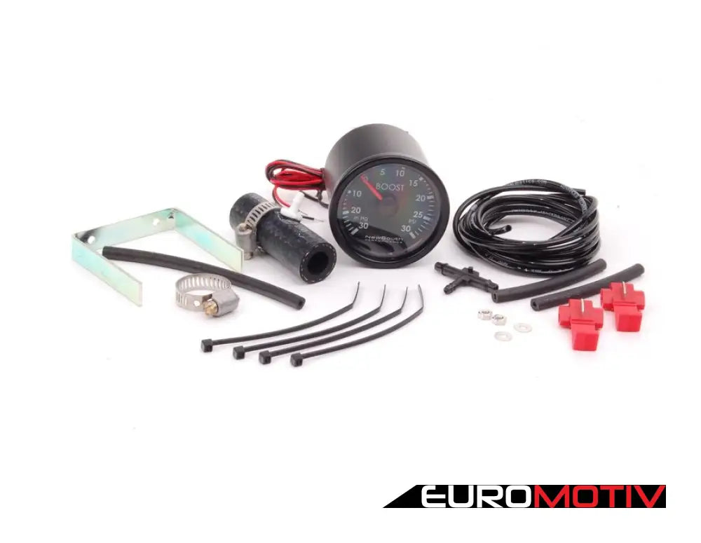NEW SOUTH PERFORMANCE Indigo 52mm Boost Gauge   30 InHg/30 PSI