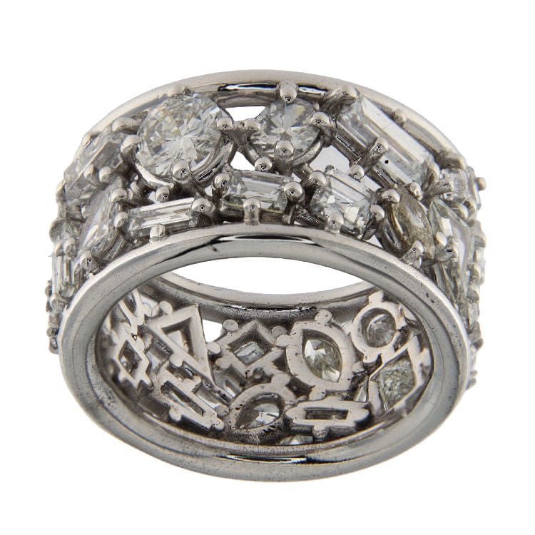 GIOIELLERIA GUIDETTI Anello a fascia in white gold with diamonds