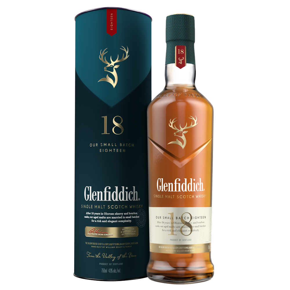 TENLEY MARKET LIQUOR Glenfiddich 18 Year Old Small Batch Single Malt Scotch Whisky