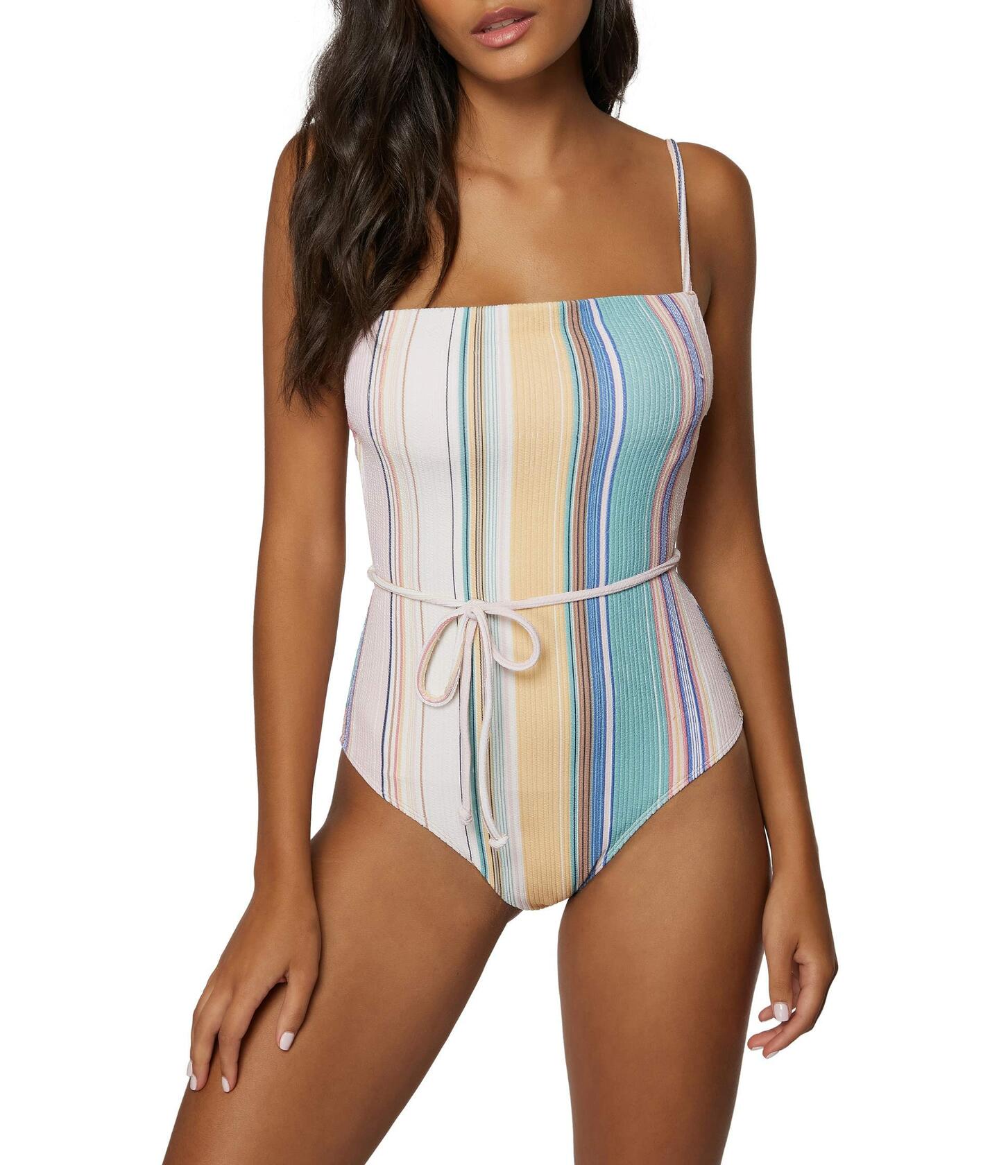 O'NEILL Womens Swim Baja Stripe Marbella One Piece Swimsuit  Multi Colored  Xs