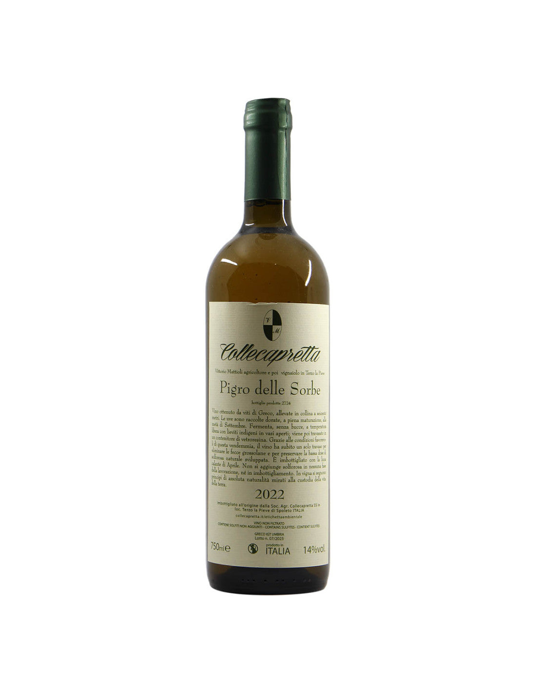 2023 Collecapretta "Pigro delle Sorbe" Bianco, Umbria, Italy