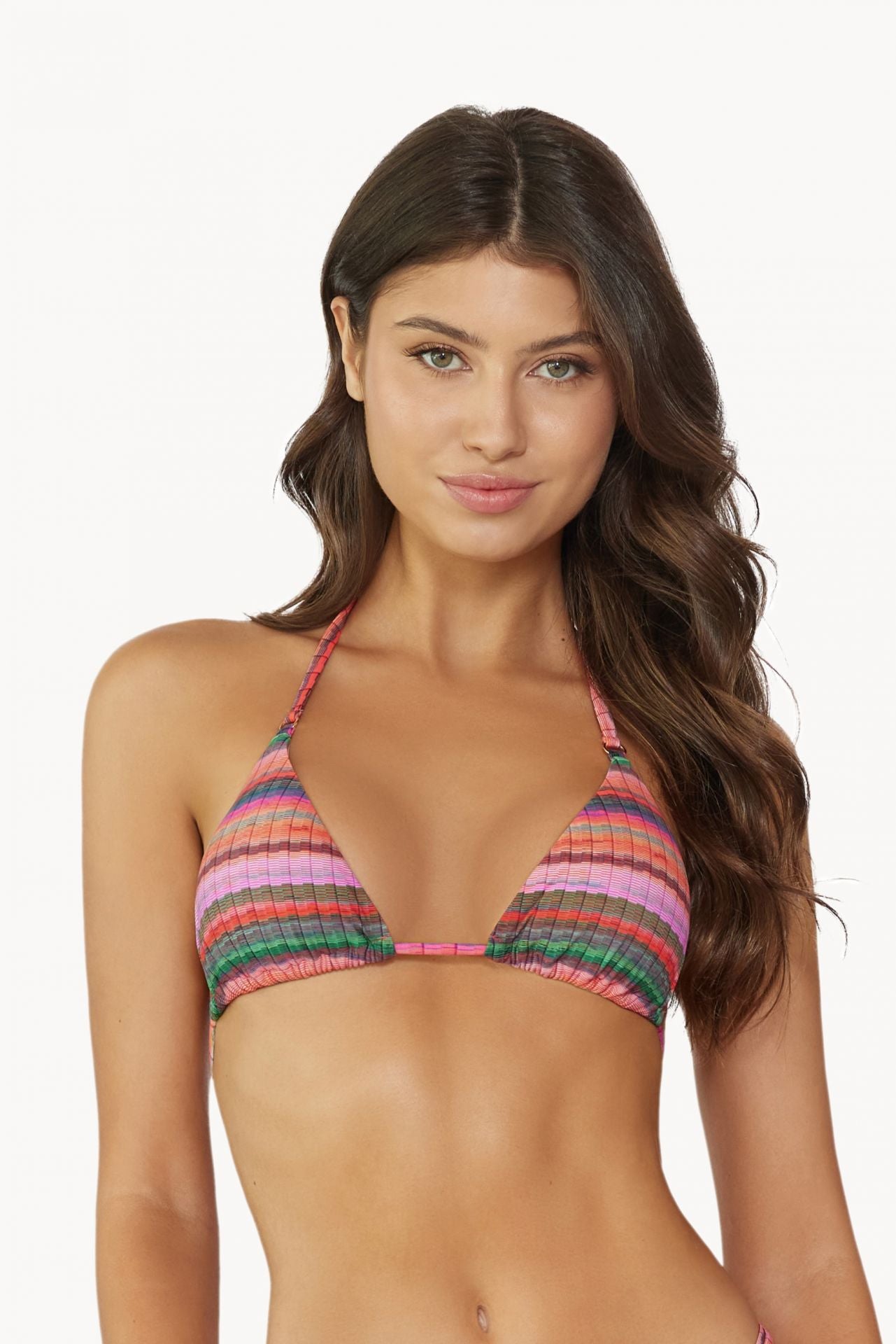 PQ SWIM Jetty Stripe Detail Triangle Bikini Top