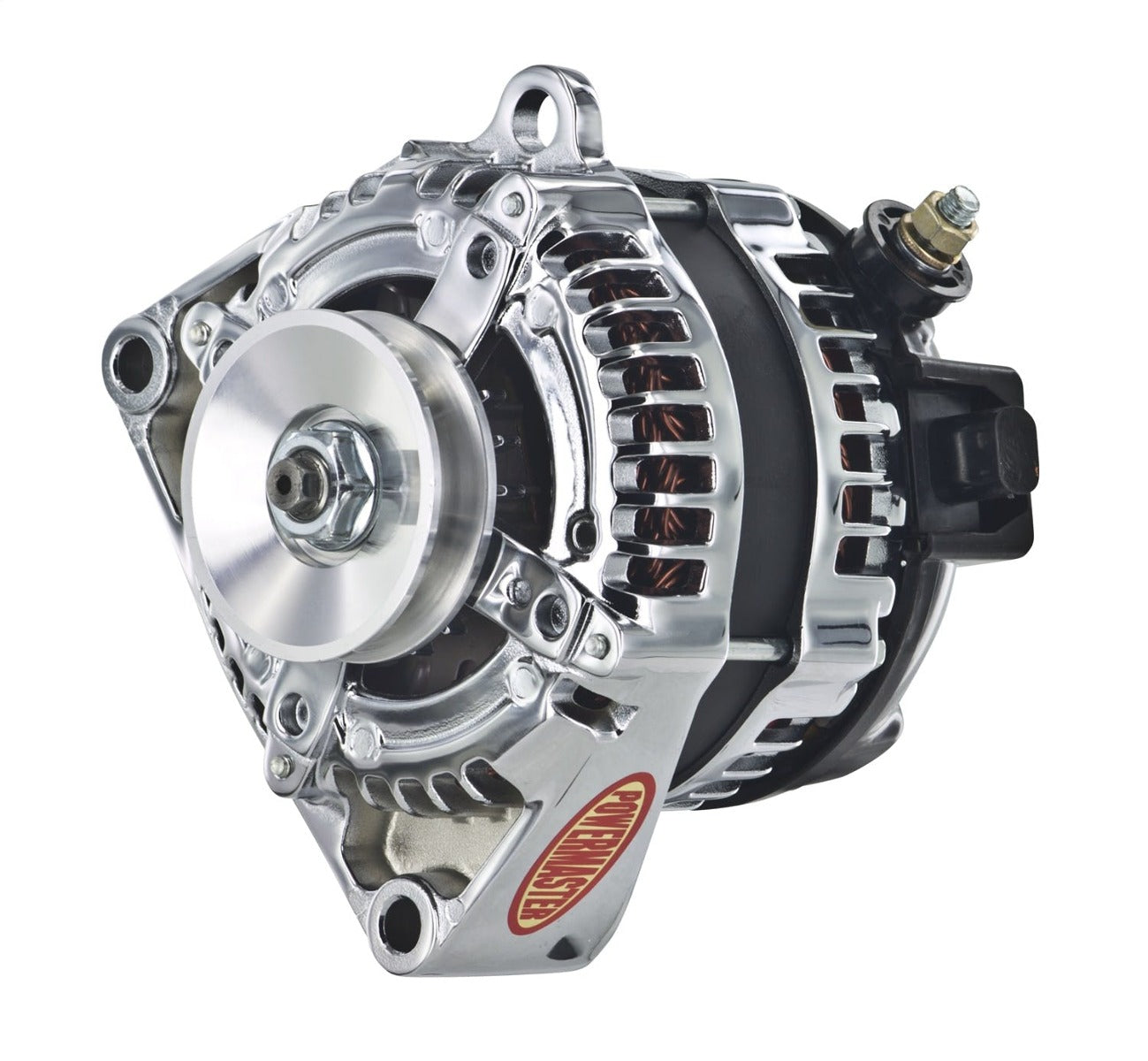 Powermaster 8340091 3 Wire Alternator GM Chrome 175A 1V HPR