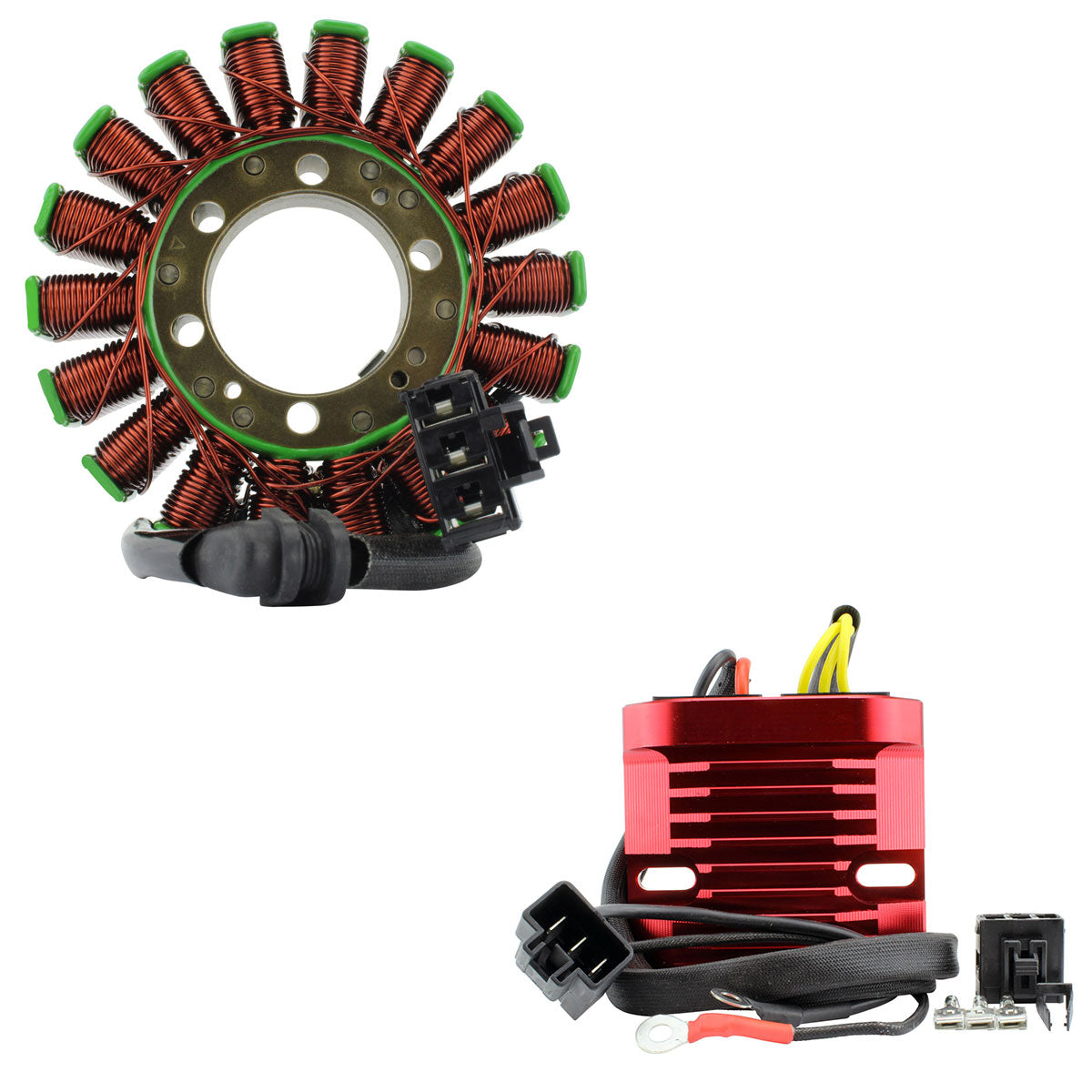 RMSTATOR Stator + Aluminum Mosfet Regulator for Triumph Street Triple 675   Street Triple 675 R 2008 2018 OEM T1303139 T1300675