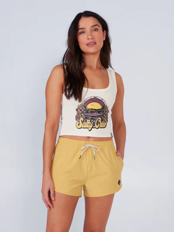 SALTY CREW Women's Beacons Short   Baked Yellow