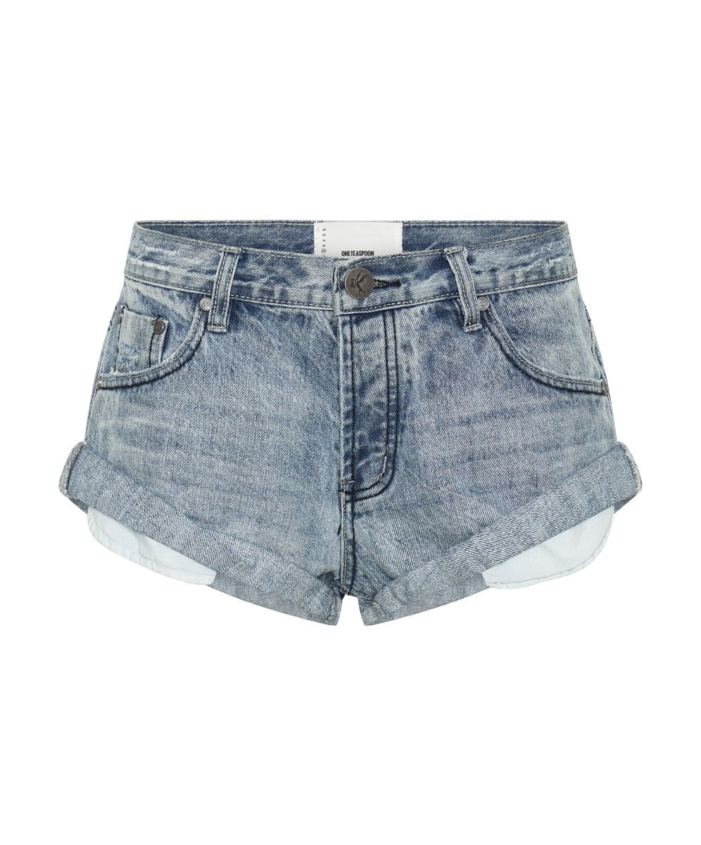 ONE TEASPOON Bandit Low Waist Denim Shorts Salty Dog