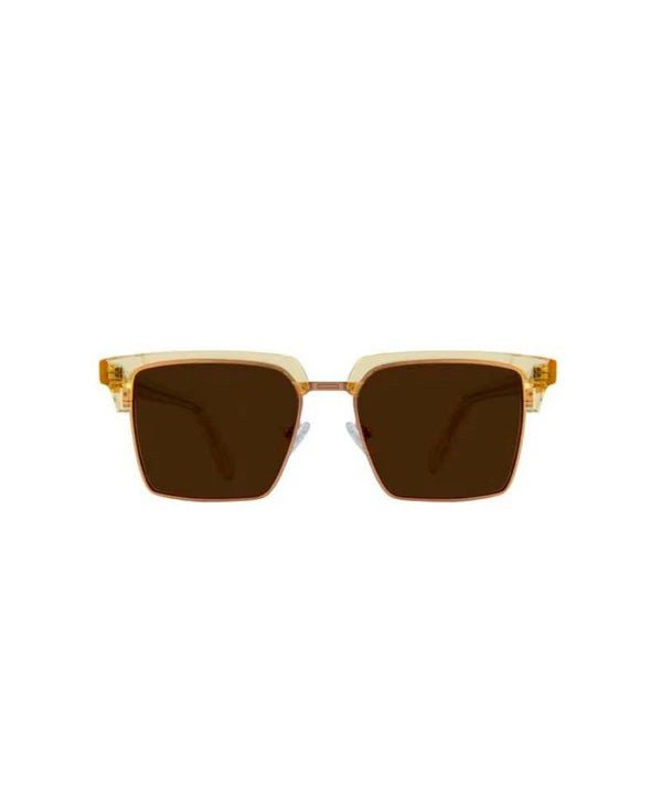 ZEUS N DIONE Hector Square Sunglasses Champagne