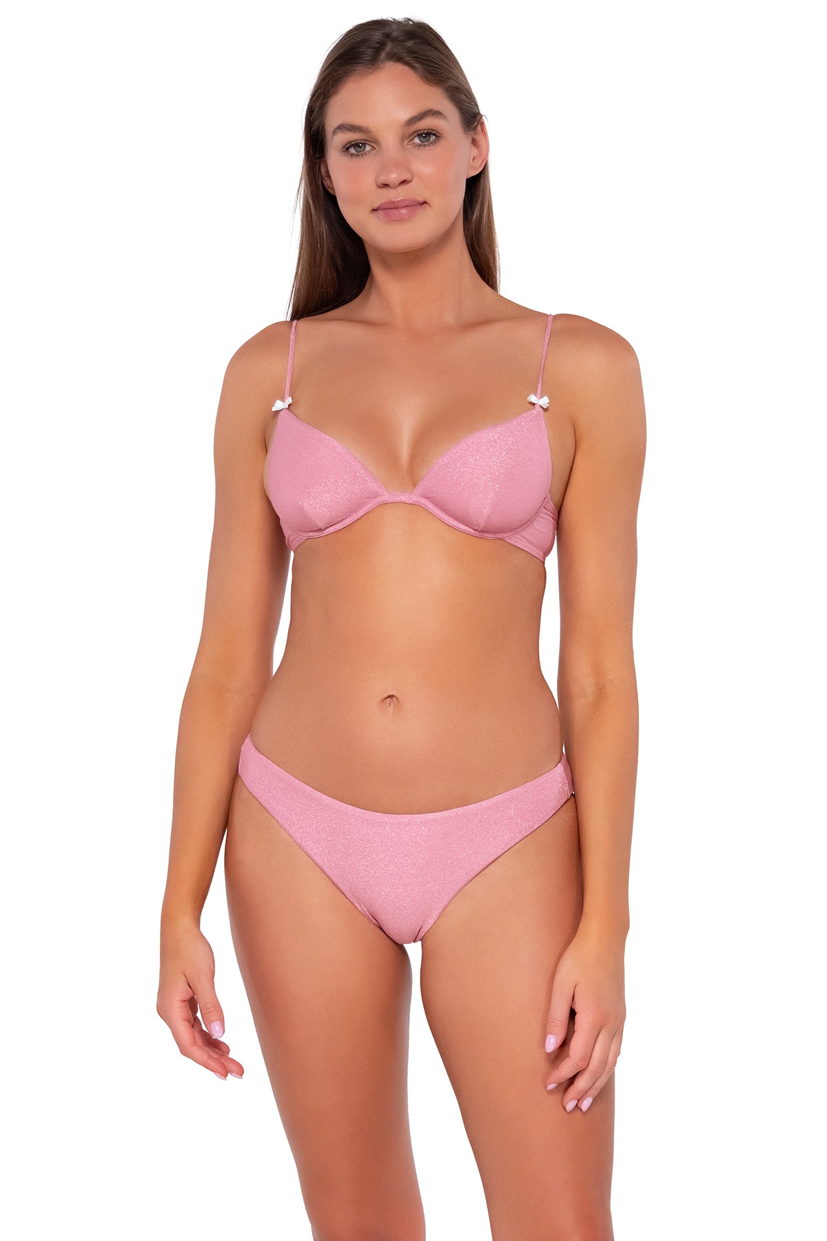 B Swim x Nicki Andrea Blushing Bride Lurex Monika Top