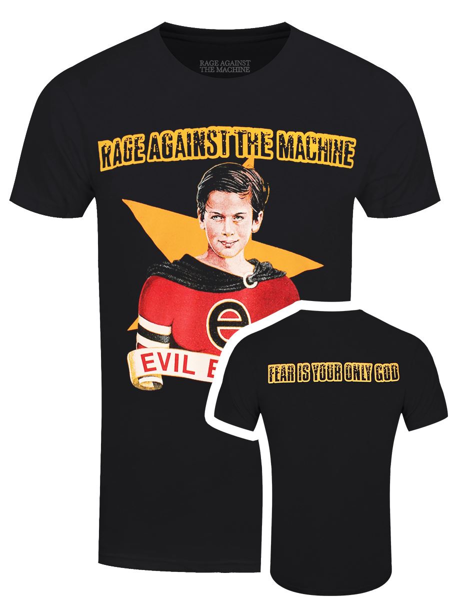 FEAR OF GOD Rage Against The Machine Fear Is Our Only God Men's Black T Shirt