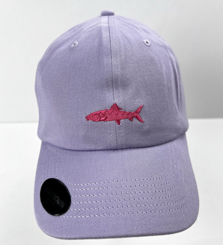 Cappello berretto papà COLUMBIA PFG ricamato pesce corona bassa regolabile lavanda nuovo con etichette
