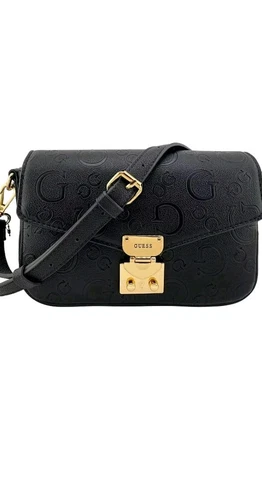 GUESS SULLERDALE LOGO CROSSBODY SHOULDER BAG HANDBAG Black • AUTHENTIC New BNWT