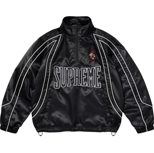 Supreme Satin Piping Pullover Black Green Light Blue 3colors SS25