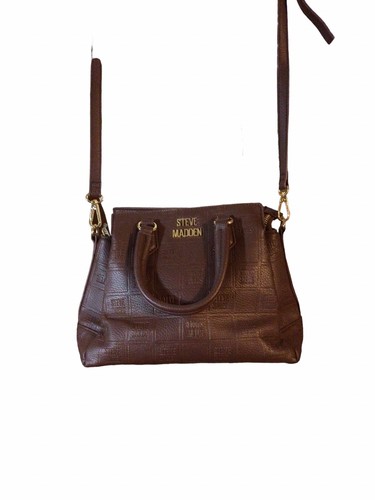 Steve Madden Satchel Bag With Crossbody Strap Brown Boho Festival Designer