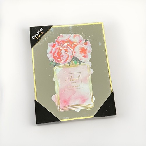 CHANEL Luxury Inspired NWT Wall Decor Picture Floral Mirror 14.5”x11.5”