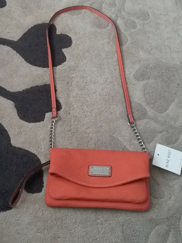 Sale!! Nine West Orange Crossbody Wristlet Purse