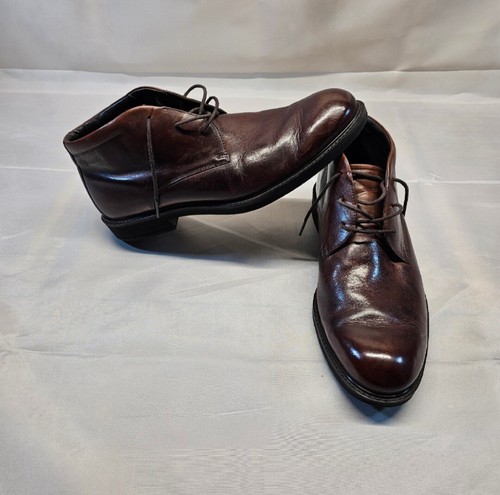 Scarpe ECCO taglia US 10 Vitrus stivali allacciati Chukka pelle marrone Gore Tex uomo