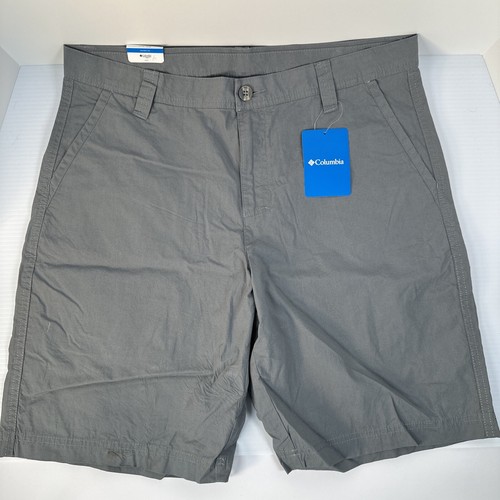 Columbia Washed Out corto grigio AM4471 021 uomo nuovo con etichetta taglia 34 DIFETTO