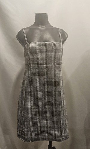 ESSENTIALS Popular Basics Jr Dress Size Large Plaid Spaghetti Strap