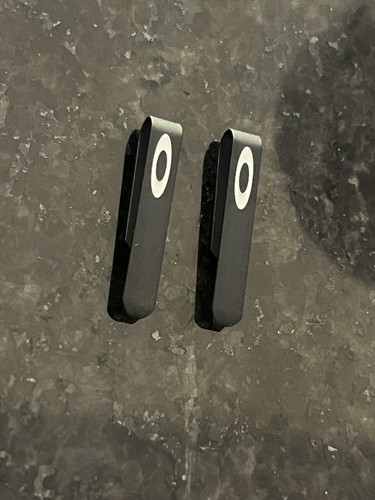 Oakley Replacement Latch Hinge Set matte black  White logo fits all Latch