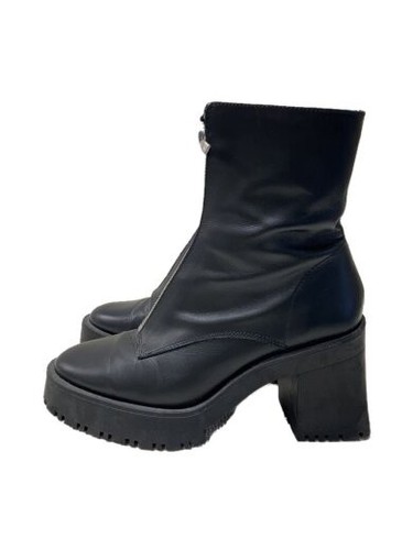 Zara Center Zip Boots 38 Blk 3140 810 040 I8s89