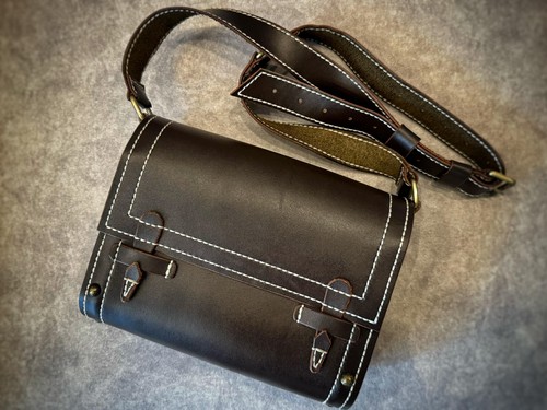 MAHI LEATHER Exclusive Hand Made Leather&Wood Women Crossbody Bag