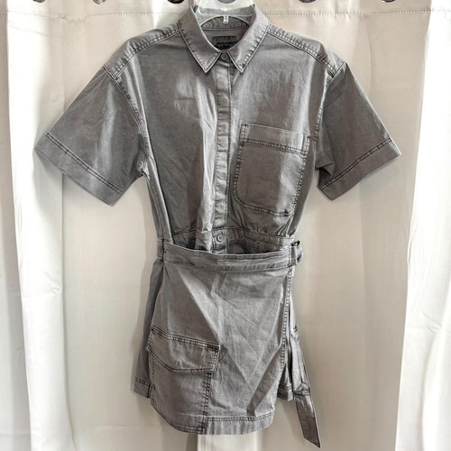 ESSENTIALS Abercrombie Fitch Utility Dress Small Military Y2K Grunge Boho Rockabilly 17857