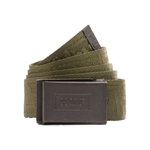 HUF Worldwide "Otis Scout" Web Belt (Olive) Men's Waistband Buckle