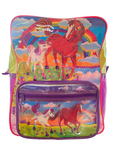 FRANK CLEGG lisa frank backpack full size vintage rainbow chaser lollipop horses