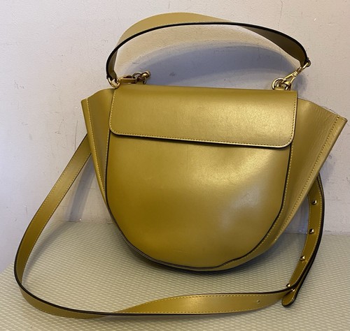 Wandler Hortensia Medium Bag Italy Gol Olive Leather Crossbody Strap