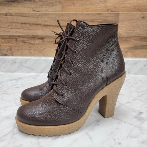 UNISA Stivaletti stringati donna taglia 38 US 7 5 stivaletti tacco alto Penny Sofou marrone
