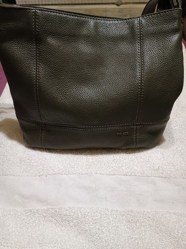 The SAK De Young Moss Green Pebble Leather Hobo Shoulder Bag Retail $149