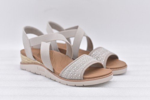 SKECHERS ARCH FIT Women's Skechers Bobs Arch Fit Beach Kiss Beyond Glam Sandal  Taupe  8  114016