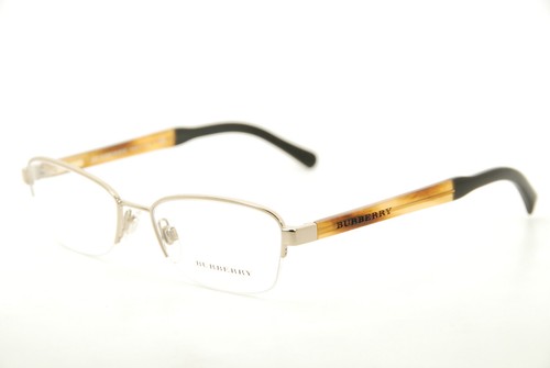 New Authentic Burberry Glasses B 1222 1145 Gold/Black/Br 51mm Eyeglasses RX