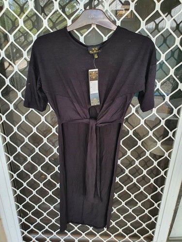 Size XS 6 Extra Small Dress black tie up ICE basic essentials
