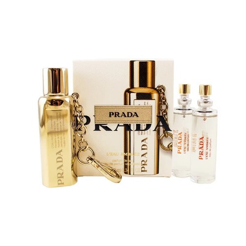 Prada L'eau Ambree Eau de Parfum Purse Spray & 2 Refills for Women SEALED BOX