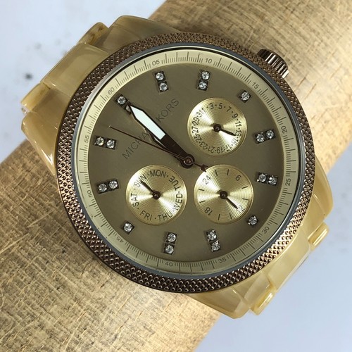 Orologio Michael Kors Donna MK 5641 Crema Tartaruga Cinturino Calendario Quarzo 6 3 4"