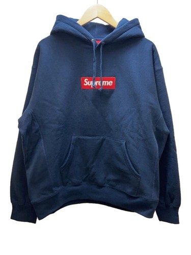Supreme Hoodie 24FW Box Logo L Cotton NVY U