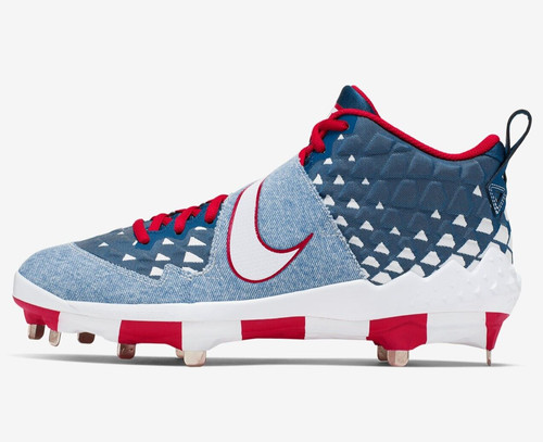 Nike Force Zoom Trout 6 tacchetti PRM   14   AT3880 400 denim USA rosso bianco Mike