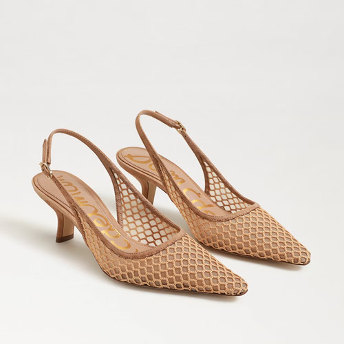 Sam Edelman Bianka Slingback Tan Mesh Pump donna taglie 6 11  NUOVO!!