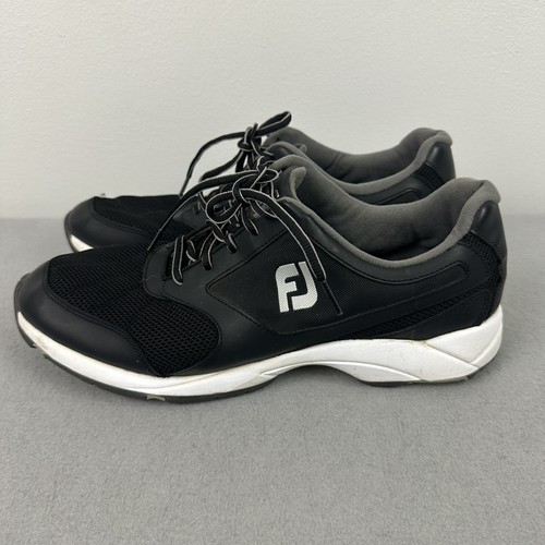 FootJoy Golf Shoes Men’s Size 12M Black White Spiked FlexZone 56816 Athletic