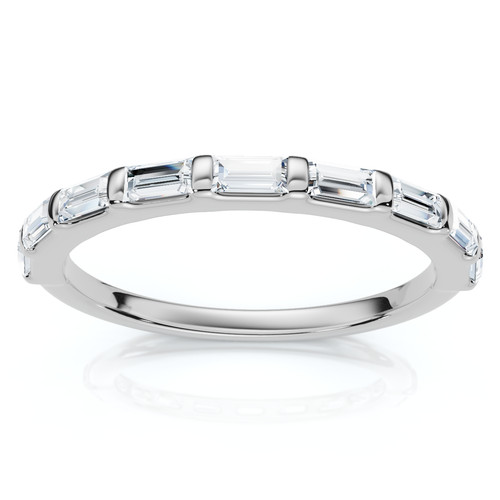 1/2Ct Baguette Diamond Anniversary Stackable Band 14k G or Platinum Lab Grown