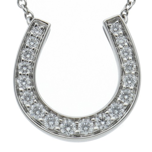 TIFFANY & CO. TIFFANY&Co. Horseshoe diamond necklace Pt950 U